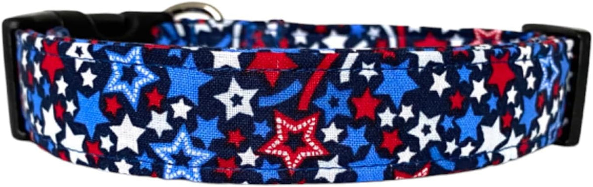 The Patriotic Stars Fourth of July Dog Collar) by Collars+by+Design