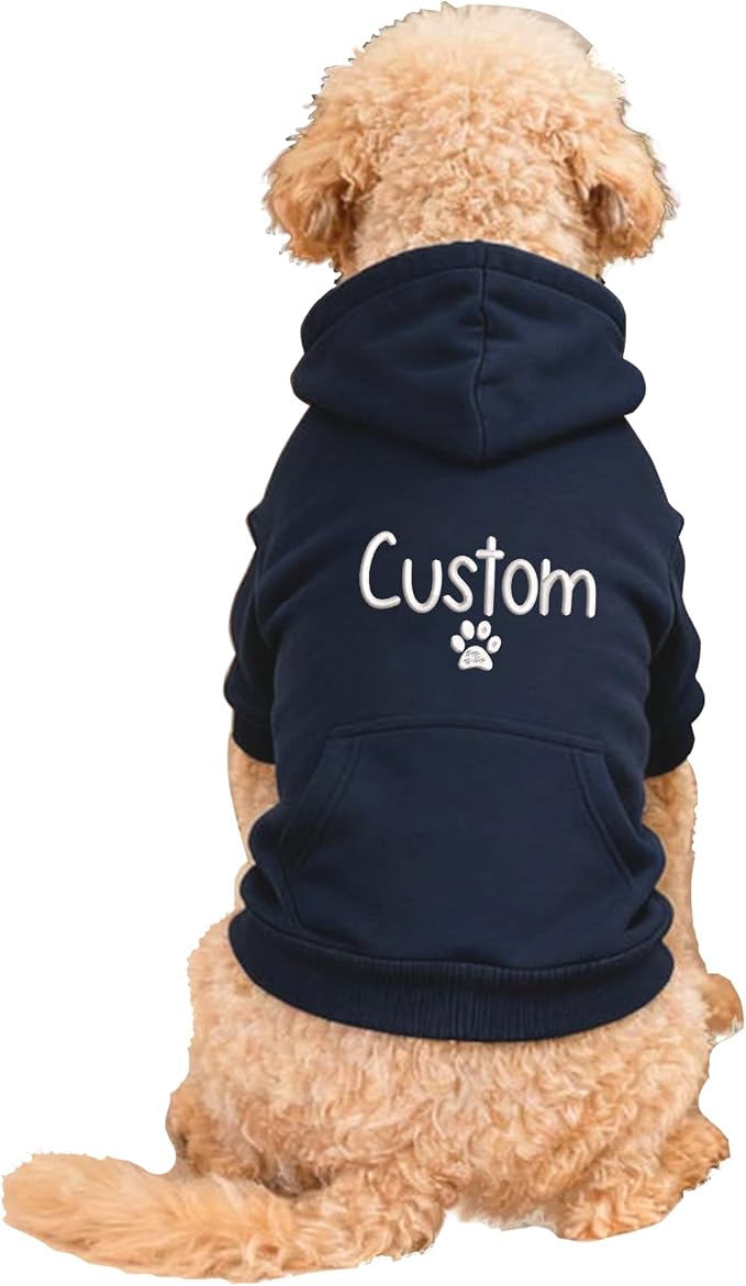 Personalized Name Dog Hoodie, Embroidered Hoodies Pets Name, Bright Puppy by Noni