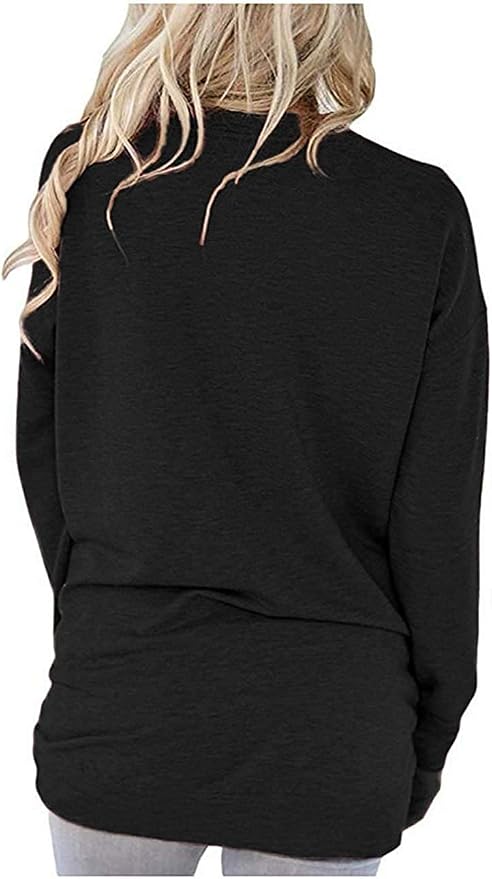 Akihoo Womens Casual Long Sleeve Tunic Tops Crew Neck Shirt Blouses - Image 2