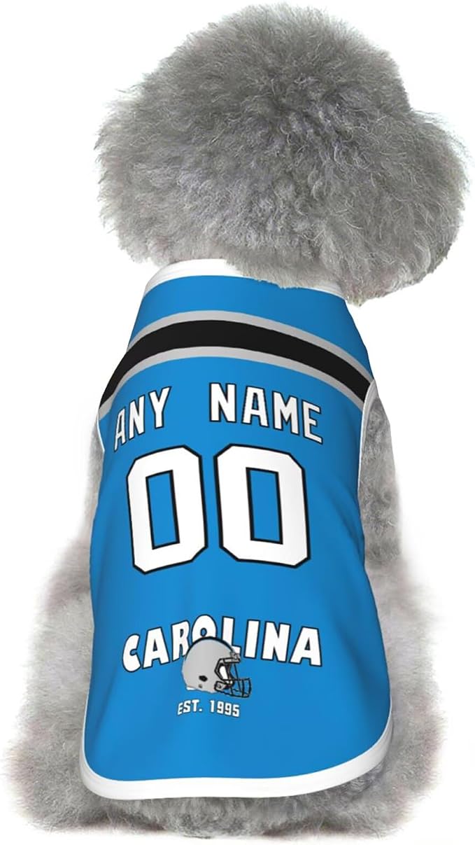Carolina Dog Clothes Jersey Pet Jersey Customized Any Name & Number S-5XL by Tiffur