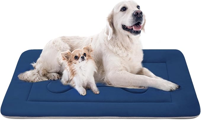 JoicyCo Extra Large Dog Bed Soft Dog Crate Pad Mat, 48 in Non-Slip Bottom by JoicyCoDogBeds
