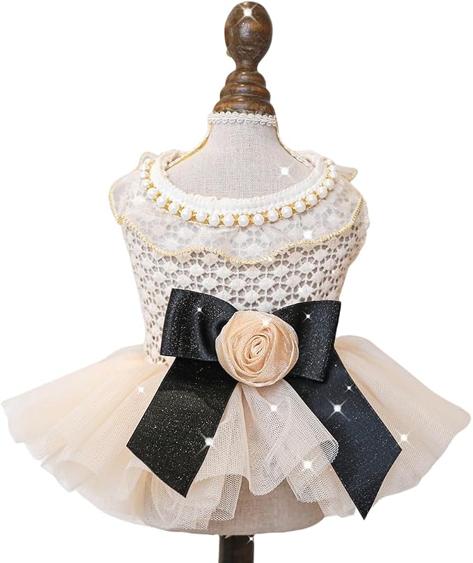 Fashion Sweet Puppy Dog Blingbling Princess Skirt Pet Dog Lace Cake Camisole by MaruPetyourkidsfriends