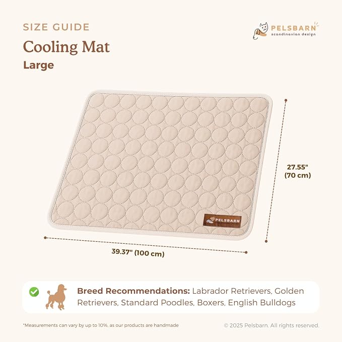 Pelsbarn Dog Cooling Mat- Ice Silk Summer Comfort, Self Cooling, Non-Slip Dog - Image 7