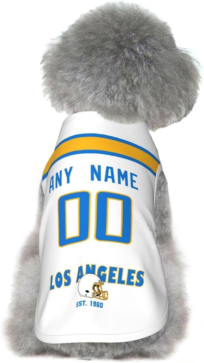 Los Angeles Dog Clothes Jersey Pet Jersey Customized Any Name & Number S-5XL - Image 7