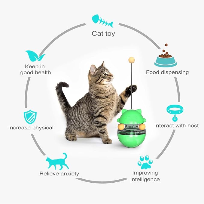 Cat Toy for Indoor Cats Wobble KittenTreat Dispensing Ball Food Dispenser - Image 3