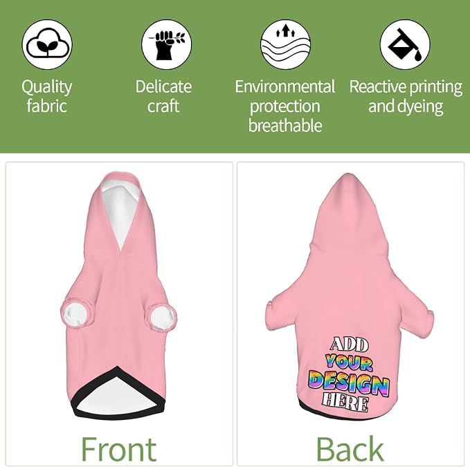 Dog Hoodie Design Your Own Personalized Pet Hoodies Small Pets Wear Shirt - Image 5