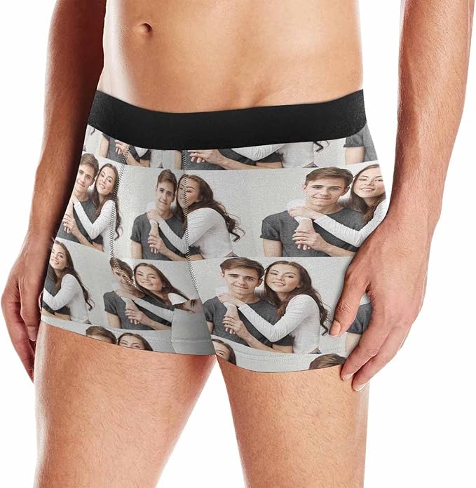M YESCUSTOM Custom Faces Funny Short Briefs Gift - Image 2