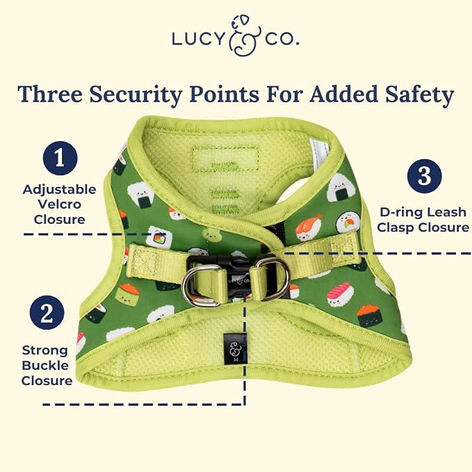 Lucy & Co. How I Roll Step-in Cat Harness & Leash Bundle – Reflective, - Image 4