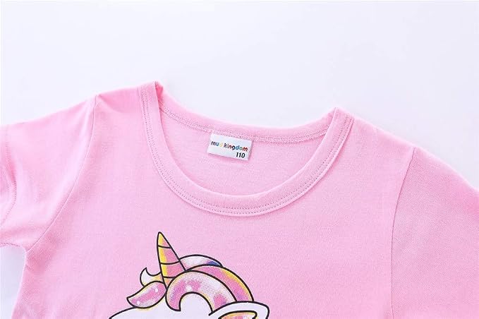 Mud Kingdom Little Girls Dresses Cotton Summer Holiday Cute Cat Dress Short - Image 3