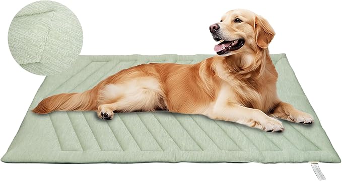 Cooling Mat for Dogs Ice Green, 150x102cm No Gel, Cool Fabric Top & Velvet Back - Image 7