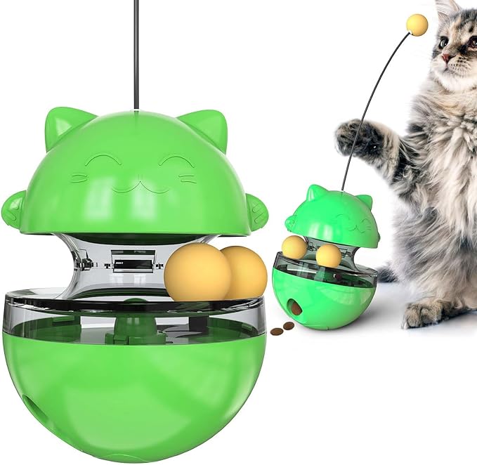 Cat Toy for Indoor Cats Wobble KittenTreat Dispensing Ball Food Dispenser - Image 2