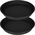 2 Pack of 8 inch Plant Saucer Clear, Heavy Duty Plastic Plant Water Tray 8 inch by Bleuhome