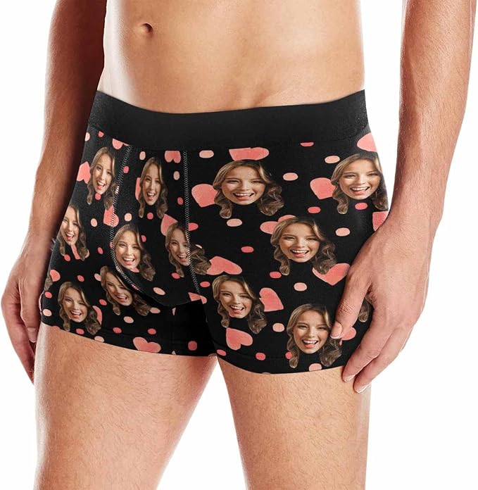 M YESCUSTOM Custom Faces Funny Short Briefs Gift - Image 2