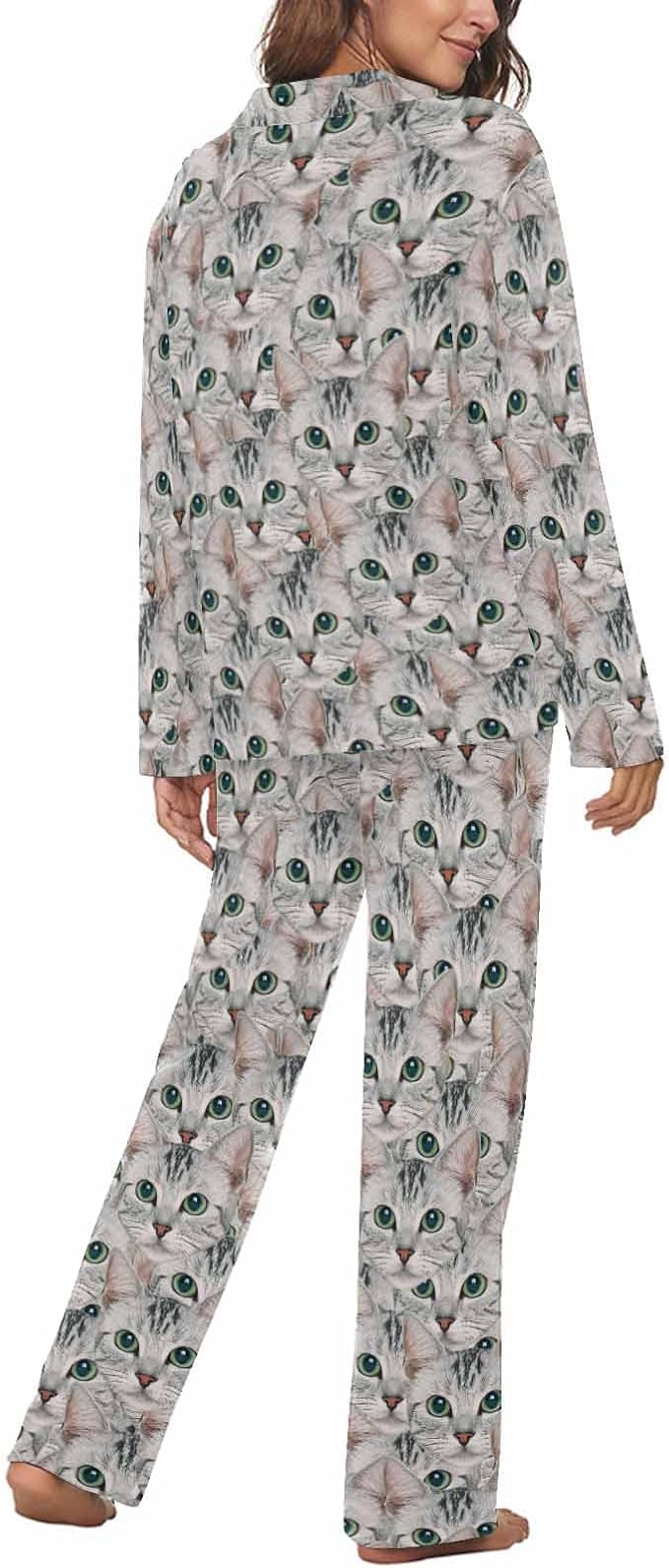 MyPupSocks Custom Face Pajamas for Women Set, Personalized Photo Long Sleepwear - Image 2