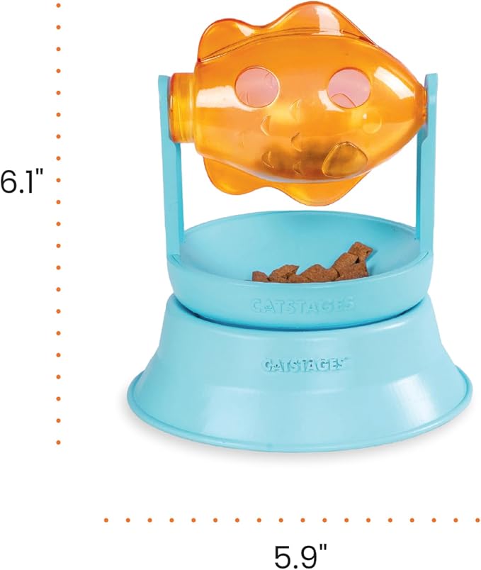 Catstages 2-in-1 Spinning Fish Treat Dispenser Cat Toy, Interactive Puzzle - Image 8