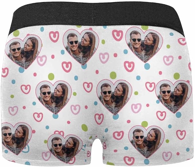 M YESCUSTOM Custom Faces Funny Short Briefs Gift - Image 3
