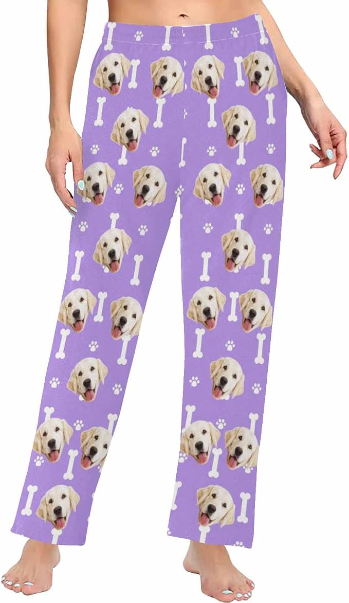 Custom Face Pajamas Pants Personalized Nightwear Bottoms by MyPupSocks
