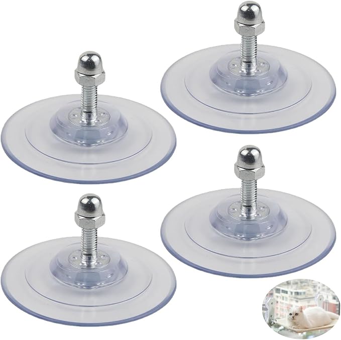 4 Pack Cat Window Perch Suction Cup Replacement by SquEqu