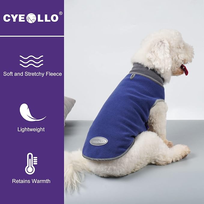 cyeollo 2 Pack Dog Sweater Fleece Reflective Doggy Sweatshirt Pullover - Image 3