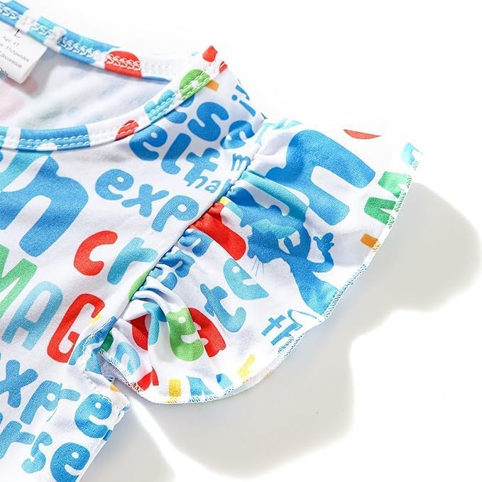Baby Girls Spring Summer Cat in The Hat Dress Girls Flutter Sleeve Boutique - Image 5