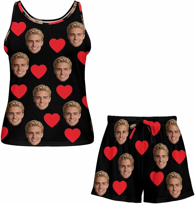 Artsadd Custom Pajamas for Women Men Family, Personalized Face Pjs Pajama Pants - Image 6