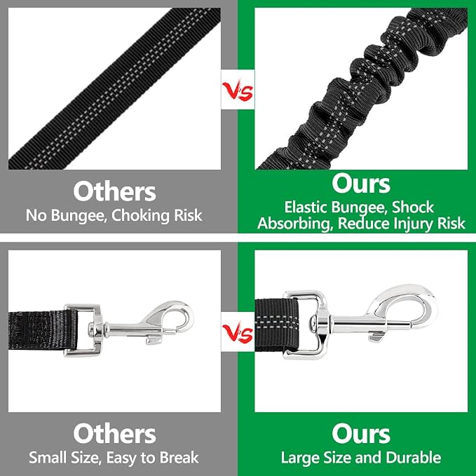 Plutus Pet Dog Seat Belt for Car Headrest, Reflective and Adjustable Restraint - Image 5