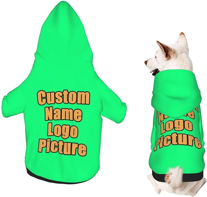 Custom Hoodie for Small Dogs Clothes Pajamas Sweater Personalized Dog Clothes by AEKSCOH