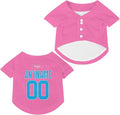 Custom Pet Dog Baseball Jersey Personalized Dog&Cat Jersey Printed Text Logo by Lonhooker