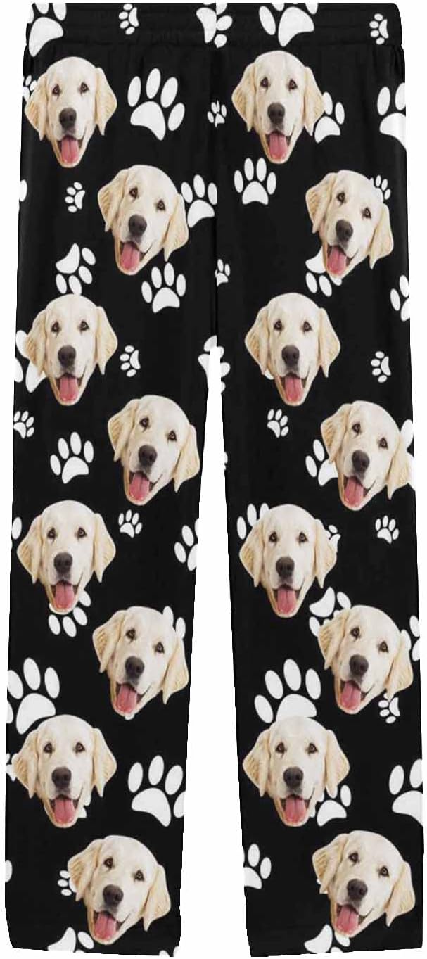 MyPupSocks Customized Face Pajamas Pants Photo Pajama Bottoms - Image 3