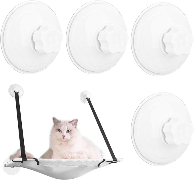 AccEncyc Thick Suction Cup Cat Perches 4Pcs Cat Hammock Replacement Screw by Unknown
