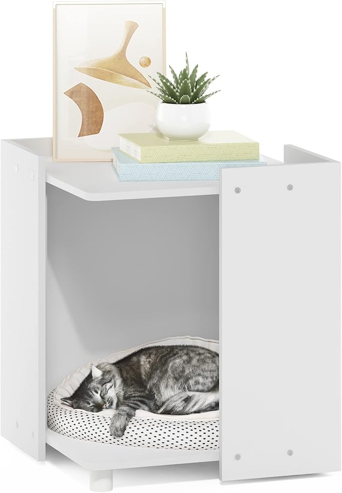 Furinno Peli Litter Box Enclosure, Solid White - Image 3