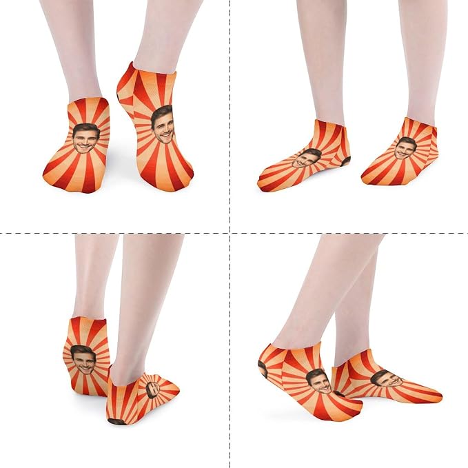 Personalized Ankle Socks with Face Custom Photo Socks Low Cut Ankle Socks - Image 4