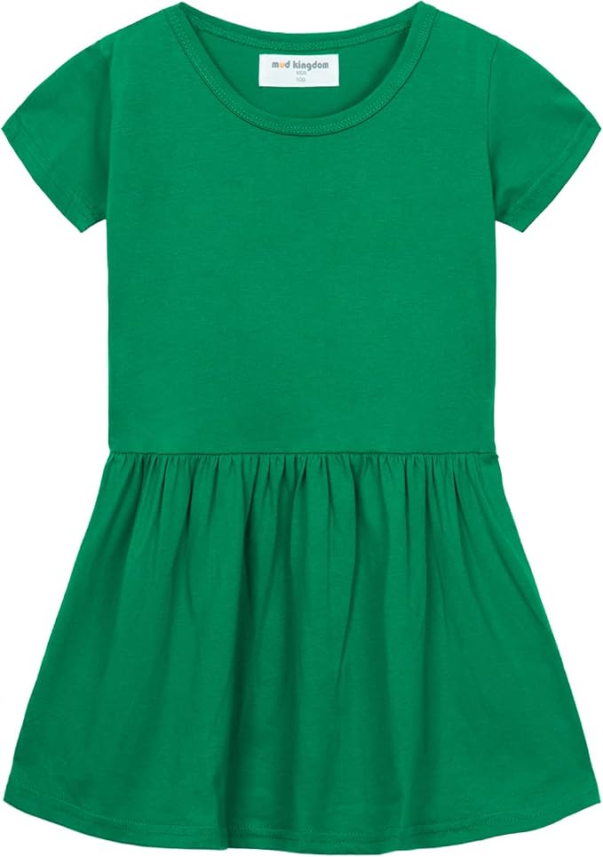 Mud Kingdom Little Girls Dresses Cotton Summer Holiday Cute Cat Dress Short by MudKingdom