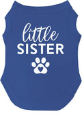 Little Sister Heart Paw Dog Tee Shirt Sizes by TeesTails