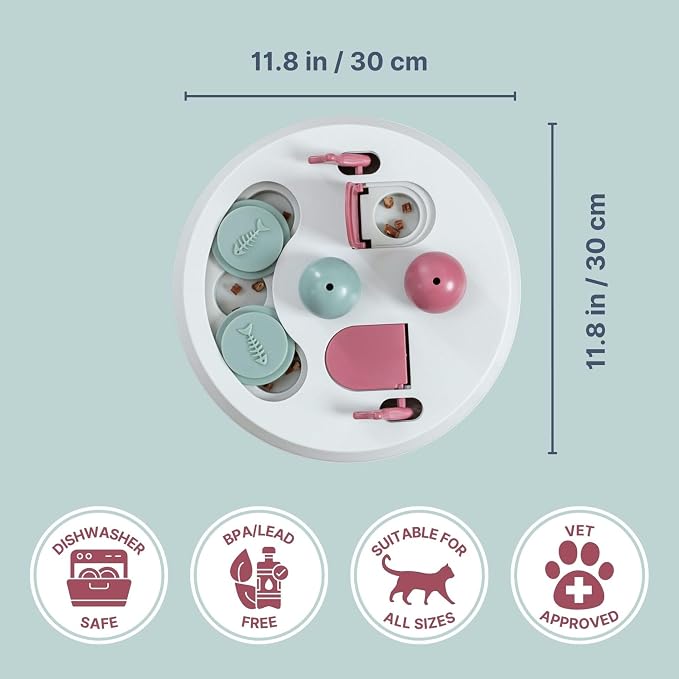 Trixie Cat Activity Flip Board – 4-Module Treat Puzzle Enrichment Toy - Image 4