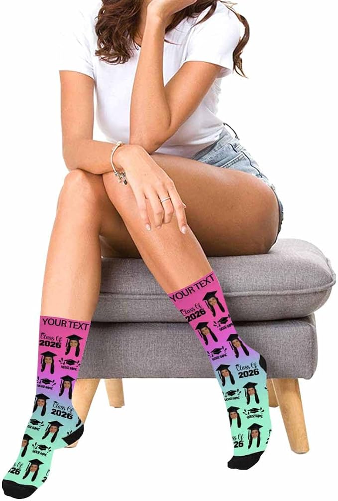 Artsadd Custom Face Socks for Women Men Cat Dog Lovers, Customized Unisex Funny - Image 6