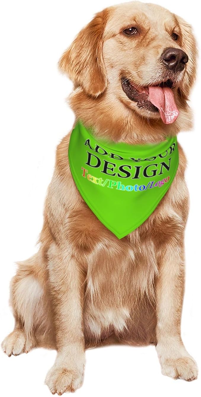 Personalized Dog Scarf Add Your Design Custom Dog Bandanas - Image 2