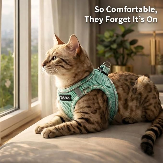 Cat Harness and Leash Set for Walking, Escape Proof Adjustable Soft Mesh Kitten - Image 8