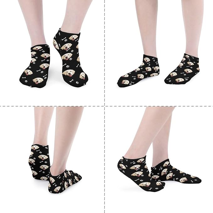 Personalized Ankle Socks with Face Custom Photo Socks Low Cut Ankle Socks - Image 2