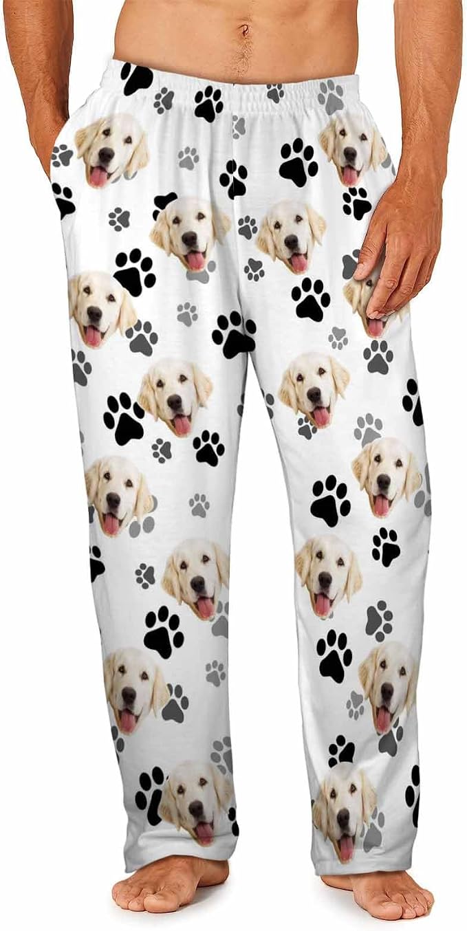MyPupSocks Custom Pajama Pants for Pet Lover, Personalized Photo Face Printed - Image 2