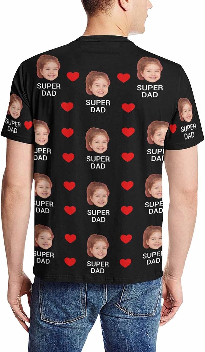 Custom T Shirts with Face Photo Text Pet Shirt - Image 2