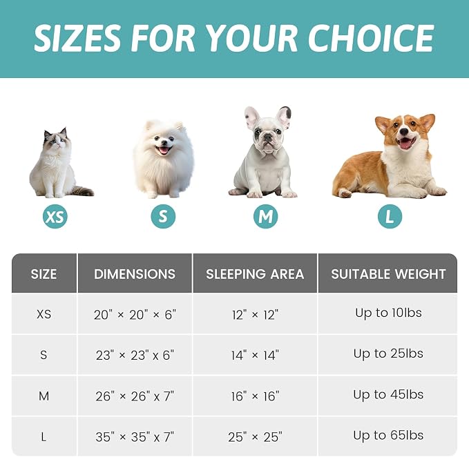 Cat Bed with Hooded Blanket, Round Fluffy Anti-Anxiety Pet Bed - Image 2