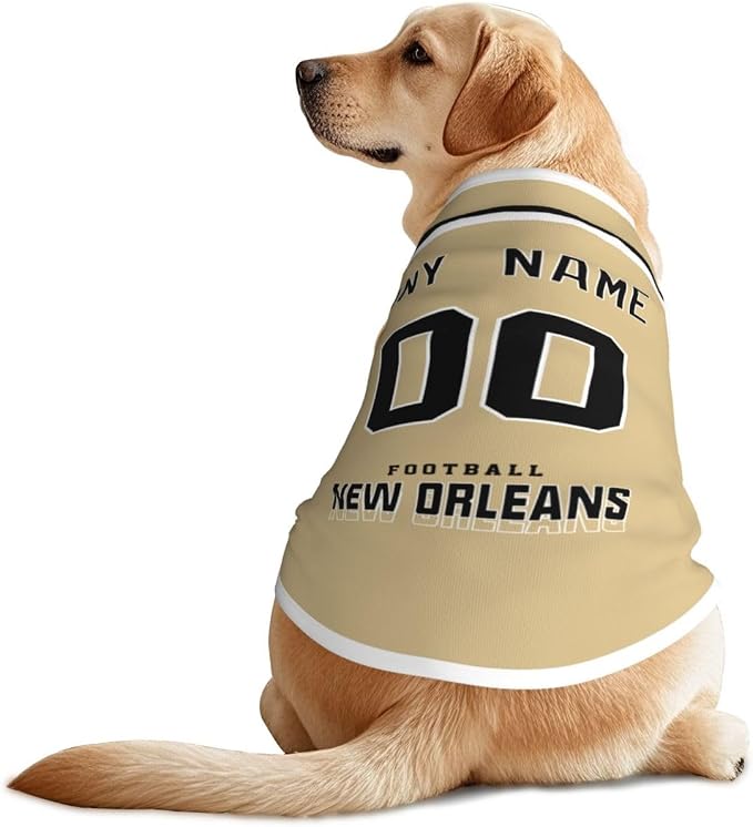 New Orleans Custom Pet Jersey Dog Clothes Jersey Various Sizes Customized Any by EaunyVerat