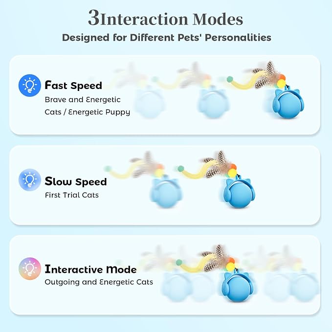 ORSDA Cat Toys for Indoor Cats, New Intelligent Voice Timing Touch Control Cats - Image 6