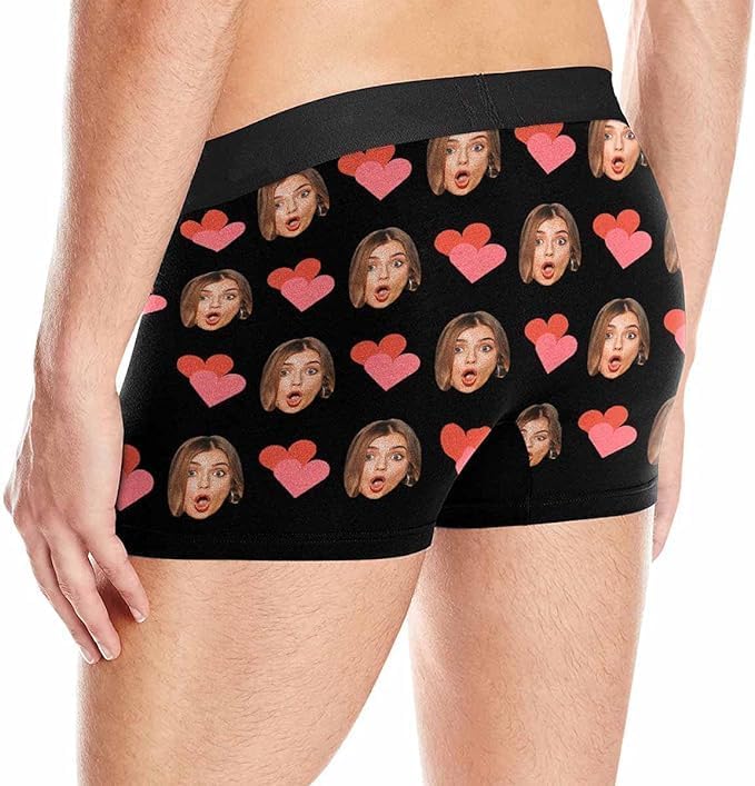 M YESCUSTOM Custom Faces Funny Short Briefs Gift - Image 4
