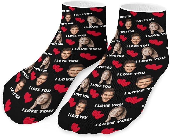 Personalized Ankle Socks with Face Custom Photo Socks Low Cut Ankle Socks by Unknown