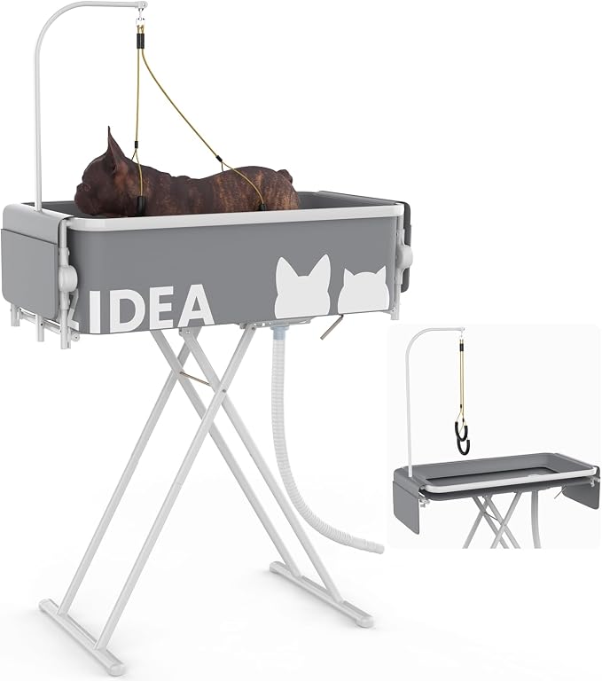 PAWZIDEA 2-in-1 Dog Bathtub & Grooming Table 33" for Small to Medium Dogs by PAWZIDEA-Inlovejoywelive