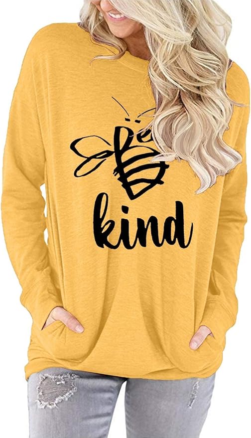 Akihoo Womens Casual Long Sleeve Tunic Tops Crew Neck Shirt Blouses - Image 2