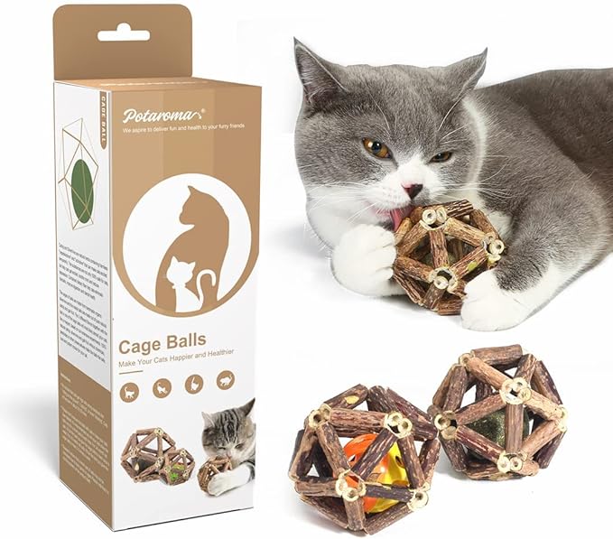 Potaroma Catnip Toys, Kitten Cleaning Teeth Molar Matatabi Cat Chew Toy All by Potaroma