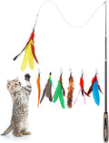 Pawaboo Interactive Cat Toys for Indoor Cats, Cat Wand Toys, Cat Fishing Pole by Pawaboo